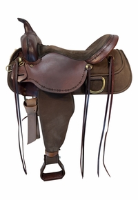 16 Inch Used Circle Y High Horse Driftwood Cordura Trail Saddle Medium Tree 6921