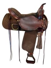 16 Inch Used Circle Y High Horse Driftwood Cordura Trail Saddle Medium Tree 6921