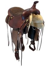 16 Inch Used Circle Y High Horse Driftwood Cordura Trail Saddle Medium Tree 6921