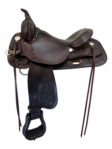 SOLD 2026/05/28 16 Inch Used Circle Y High Horse Mineral Wells Trail Saddle X Wide Tree 6812