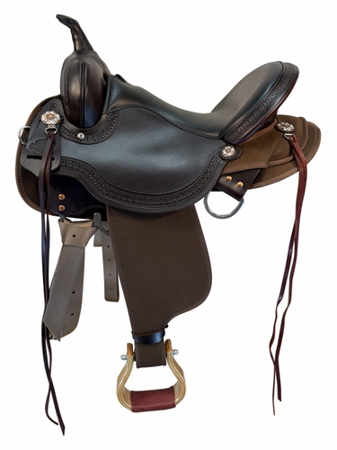 SOLD 07/31/2026ct 16 Inch Used Circle Y High Horse Rosebud Cordura Trail Saddle Wide Tree 6918