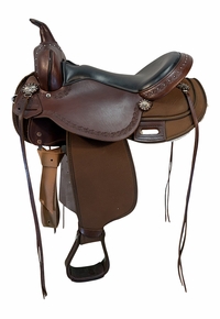 16 Inch Used Circle Y High Horse Willow Springs Cordura Trail Saddle Medium Tree 6913