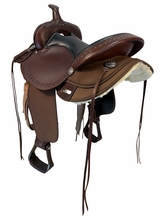 16 Inch Used Circle Y High Horse Willow Springs Cordura Trail Saddle Medium Tree 6913