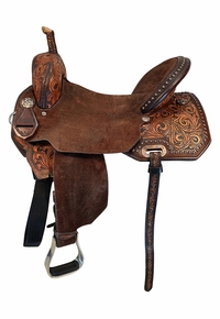 16 Inch Used Circle Y Horse Tack World Barrel Saddle 5194