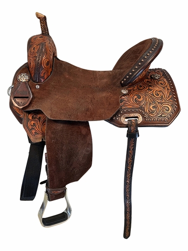 16 Inch Used Circle Y Horse Tack World Barrel Saddle 5194