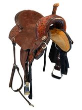 16 Inch Used Circle Y Horse Tack World Barrel Saddle 5194