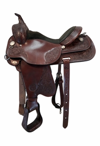 16 Inch Used Circle Y Houston Trail Floral 3-Way Trail Saddle 2610