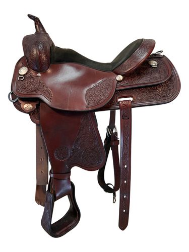 16 Inch Used Circle Y Houston Trail Floral 3-Way Trail Saddle 2610