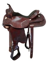 16 Inch Used Circle Y Houston Trail Floral 3-Way Trail Saddle 2610