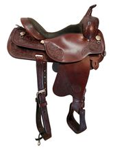 16 Inch Used Circle Y Houston Trail Floral 3-Way Trail Saddle 2610