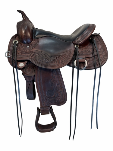 17 Inch Used Circle Y Goodnight Monarch Trail Saddle Wide Flex2 Tree 1752