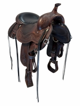 17 Inch Used Circle Y Goodnight Monarch Trail Saddle Wide Flex2 Tree 1752