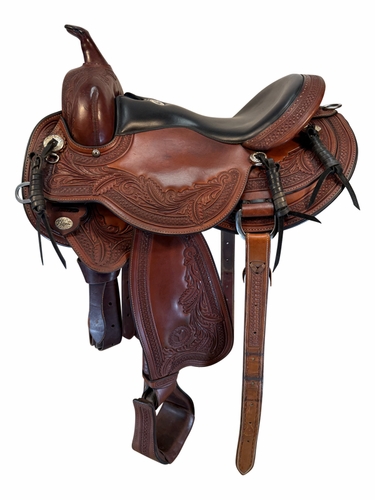 SOLD 2026/02/06 16 Inch Used Circle Y JG Wind River Trail Saddle Medium Flex Tree 1750