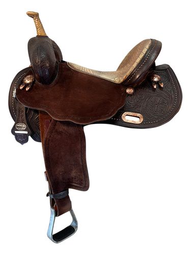 SOLD 2025/10/07  16 Inch Used Circle Y Josey Ultimate Cash-Copper Barrel Saddle 1179