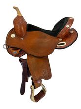16 Inch Used Circle Y Kelly Kaminski Blaze Barrel Saddle Medium Flex Tree 1528