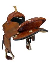 16 Inch Used Circle Y Kelly Kaminski Blaze Barrel Saddle Medium Flex Tree 1528