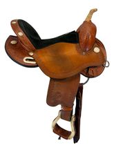 16 Inch Used Circle Y Kelly Kaminski Blaze Barrel Saddle Medium Flex Tree 1528
