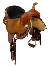 16 Inch Used Circle Y Kelly Kaminski Blaze Barrel Saddle Medium Flex Tree 1528