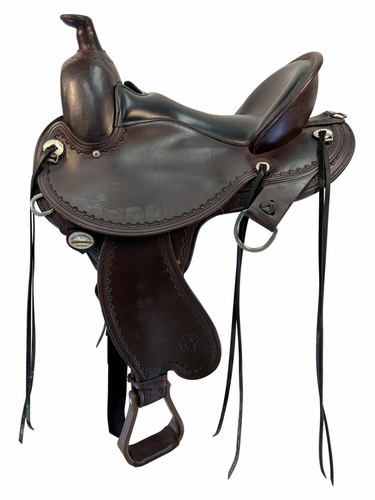 SOLD 2026/07/01j 16 Inch Used Circle Y Kentucky Gaiter Trail Saddle Medium Flex Tree 1582