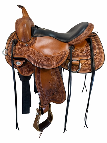 HOLD 2026/10/05j 16 Inch Used Circle Y Julie Goodnight Monarch Trail Saddle Wide Flex2 Tree 1752