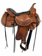 HOLD 2026/10/05j 16 Inch Used Circle Y Julie Goodnight Monarch Trail Saddle Wide Flex2 Tree 1752