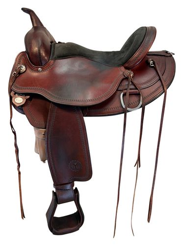SOLD  on LAYAWAY 2025/07/22 16 Inch Used Circle Y Omaha Trail Saddle 1554
