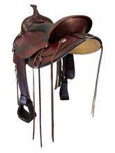 SOLD  on LAYAWAY 2025/07/22 16 Inch Used Circle Y Omaha Trail Saddle 1554