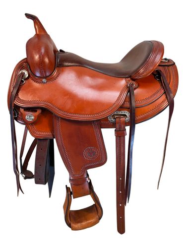 SOLD 2025/09/23   16 Inch Used Circle Y Omaha Trail Saddle 1554