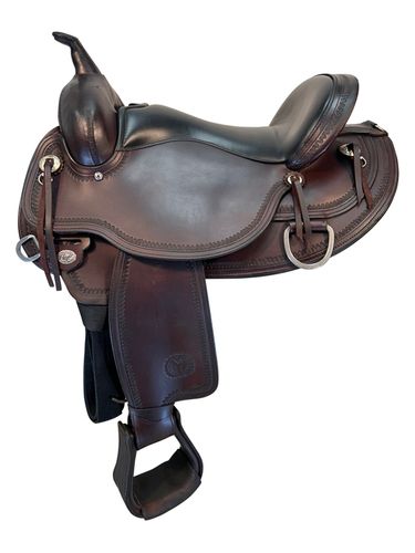 SOLD 2025/11/10 LAYAWAY  16 Inch Used Circle Y Omaha Trail Saddle 1554