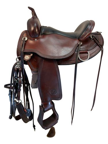 SOLD 2026/04/15 16 Inch Used Circle Y Omaha Trail Saddle Wide Flex Tree 1554