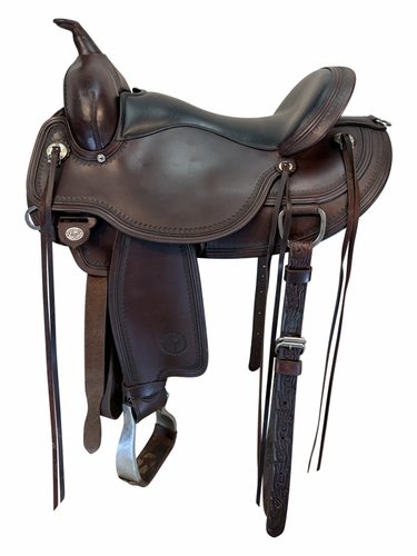 SOLD 2026/08/10 16 Inch Used Circle Y Omaha Trail Saddle Wide Flex2 Tree 1554