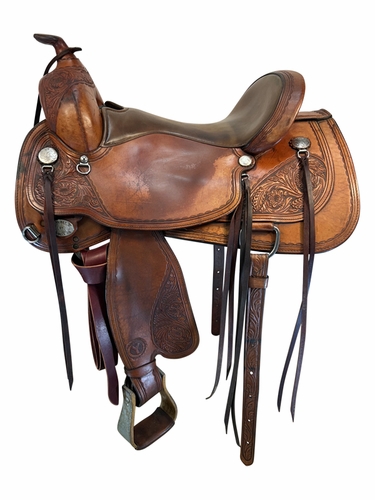 16 Inch Used Circle Y Peak Performance Reining Saddle 1650