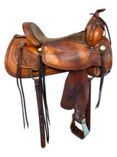 16 Inch Used Circle Y Peak Performance Reining Saddle 1650