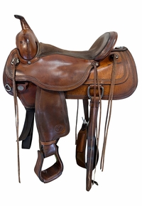 16 Inch Used Circle Y Topeka Trail Saddle Medium Flex2 Tree 1651