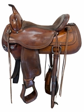 16 Inch Used Circle Y Topeka Trail Saddle Medium Flex2 Tree 1651