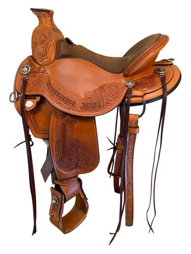 16 Inch Used Circle Y Walnut Grove Trail Saddle Wide Flex Tree 1157