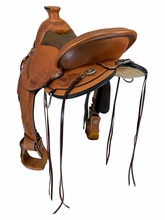 16 Inch Used Circle Y Walnut Grove Trail Saddle Wide Flex Tree 1157