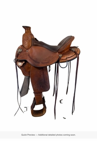16 Inch Used Circle Y Walnut Grove Trail Saddle Wide Flex2 Tree 1157