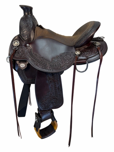16 Inch Used Circle Y Walnut Grove Trail Saddle Wide Flex2 Tree 1157