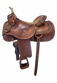16 Inch Used Clint Mortenson Cutting Saddle