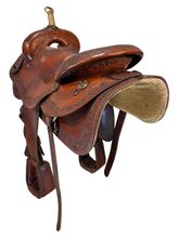 16 Inch Used Clint Mortenson Cutting Saddle