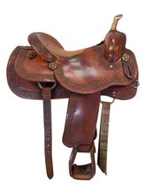 16 Inch Used Clint Mortenson Cutting Saddle