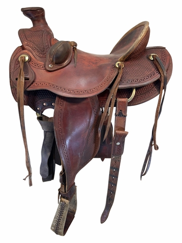 SOLD 2025/12/17j 16 Inch Used Corriente Ranch Saddle 141616 Wide Tree