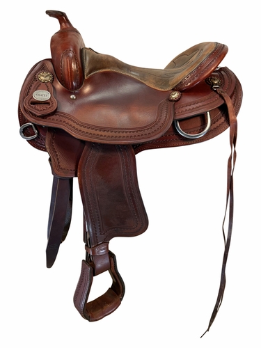 SOLD 2025/09/03  16 Inch Used Crates Arabian Trail Saddle 2395