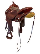 SOLD 2025/09/03  16 Inch Used Crates Arabian Trail Saddle 2395
