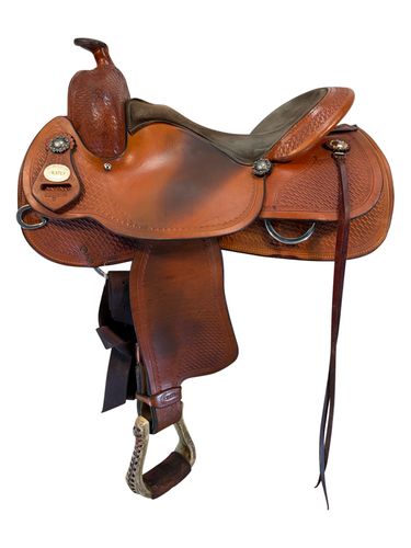 HOLD 2025/12/13c 16 Inch Used Crates Classic Reining Saddle 2221-4 Wide Tree