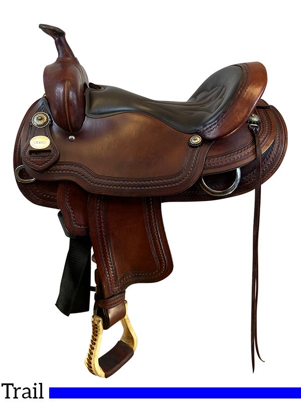 16 Inch Used Crates Light Ladies Competition Trail Saddle 21724C *Free Shipping*