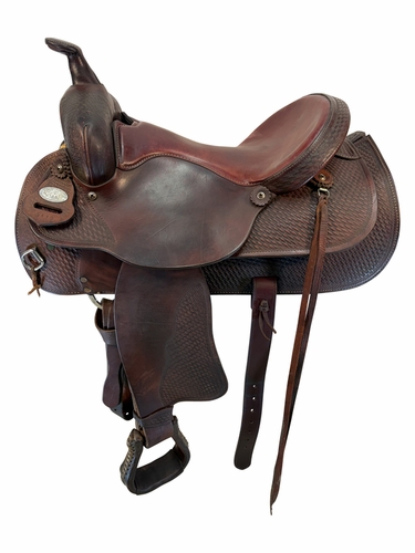 SOLD 2026/05/08 16 Inch Used Crates Trail Saddle Medium Tree Mustang 5419
