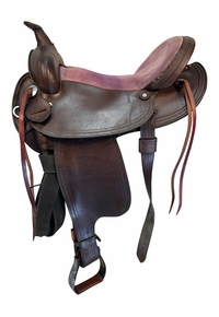 16 Inch Used Custom Trail Saddle 3116