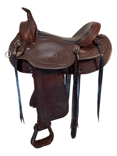 SOLD 2026/02/07 16 Inch Used Dakota Haflinger Trail Saddle X Wide Tree 2214